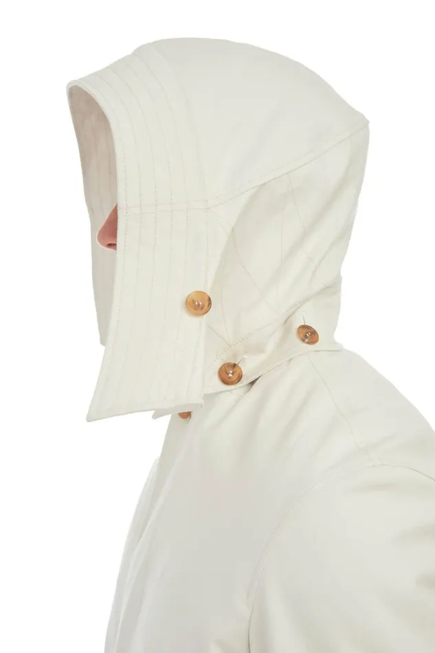 Jackets and Outerwear Men Gabriela Hearst Malraux Parka In Pale Grey Cotton