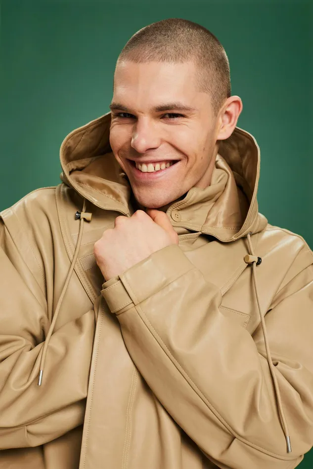 Jackets Coats Men Esprit MultiFunctional Leather Parka Beige
