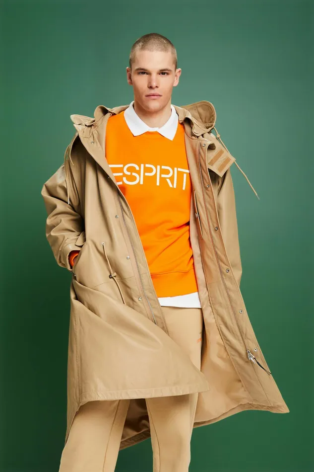 Jackets Coats Men Esprit MultiFunctional Leather Parka Beige