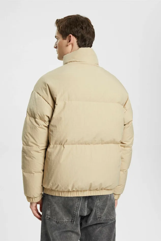 Jackets Coats Men Esprit Puffer Jacket With Down Padding Beige