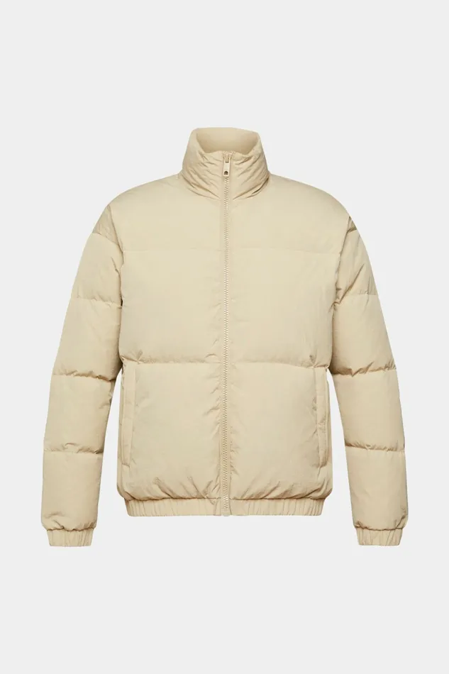Jackets Coats Men Esprit Puffer Jacket With Down Padding Beige
