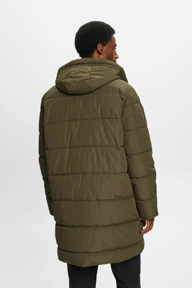 Jackets Coats Men Esprit Quilted Puffer Jacket Dark Khaki