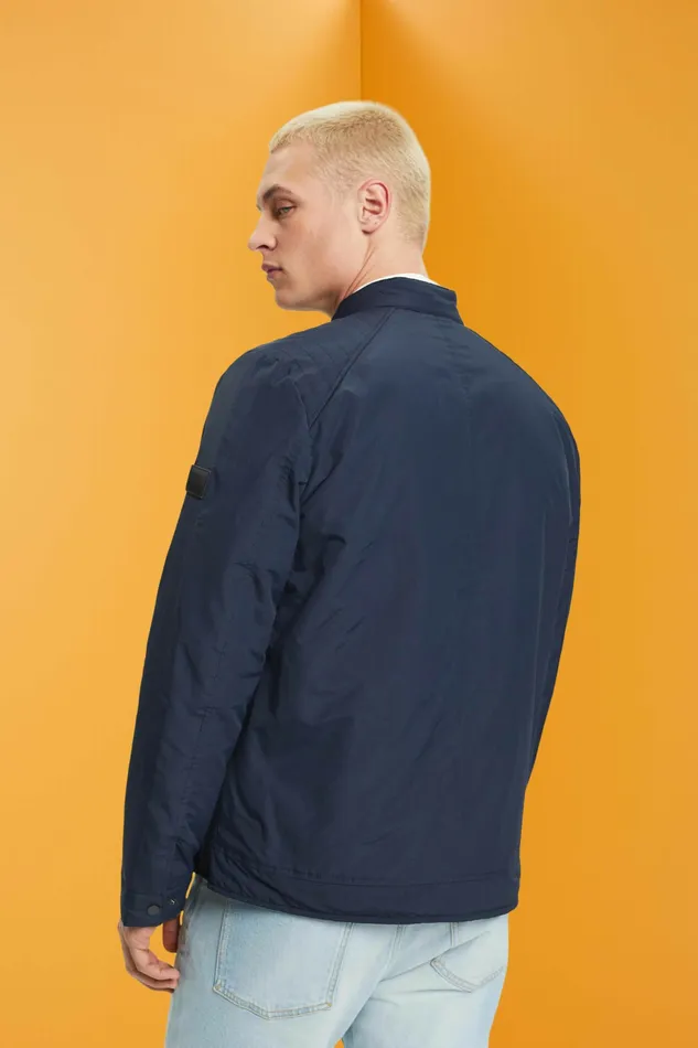 Jackets Coats Men Esprit WaterRepellent Ripstop Jacket Navy