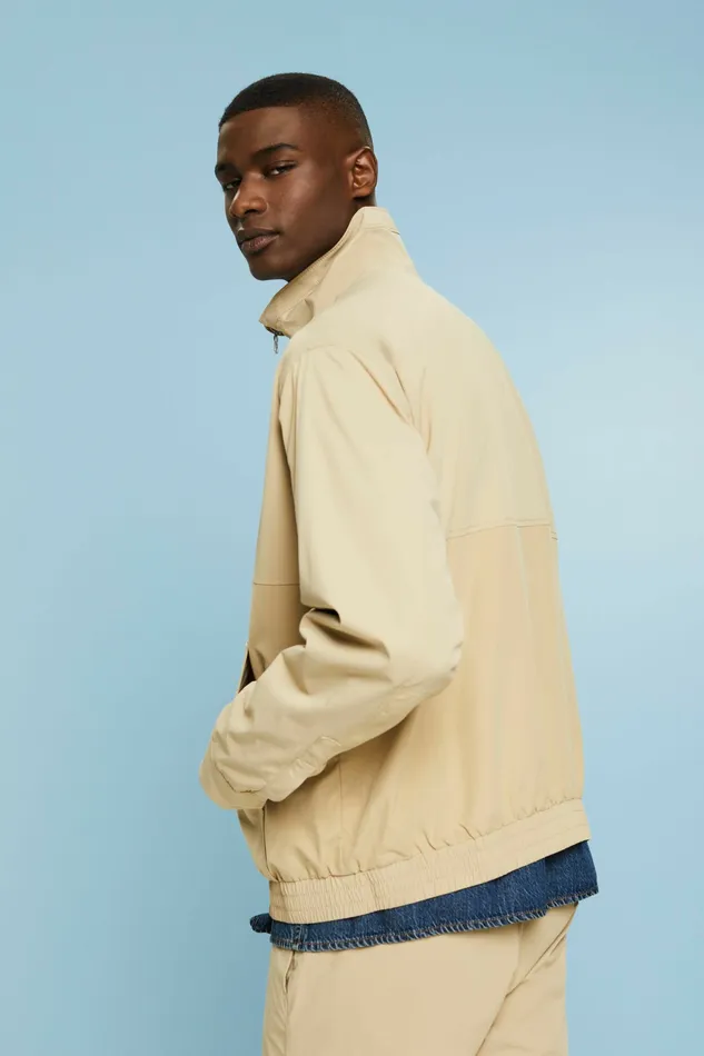 Jackets Coats Men Esprit ZipUp Windbreaker Jacket Sand