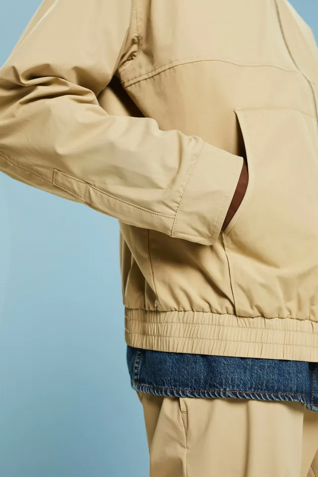 Jackets Coats Men Esprit ZipUp Windbreaker Jacket Sand