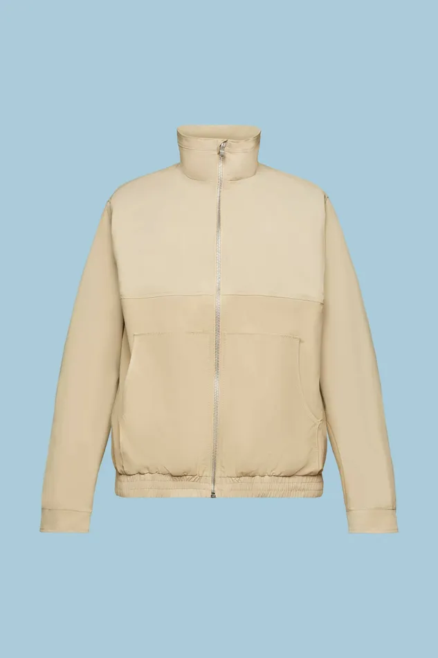 Jackets Coats Men Esprit ZipUp Windbreaker Jacket Sand