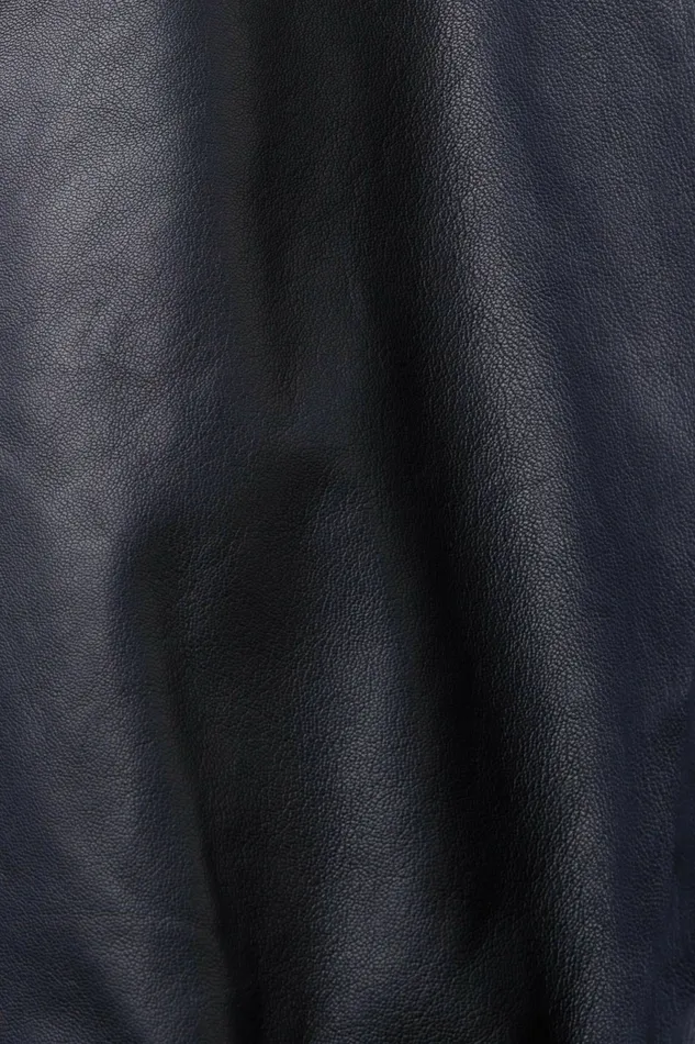 Jackets Coats Women Esprit Band Collar Leather Jacket Petrol Blue