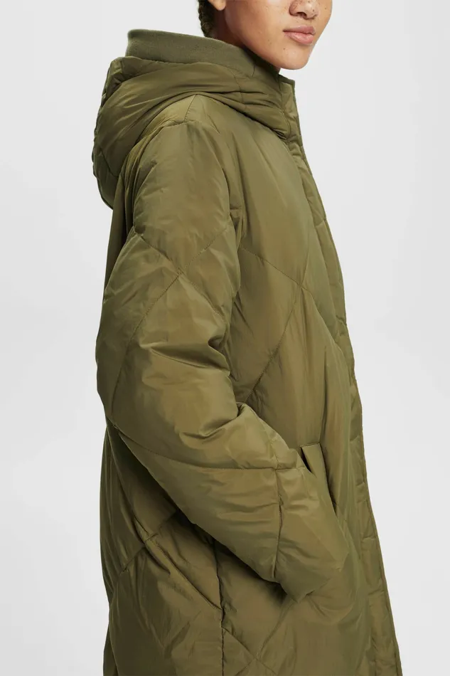 Jackets Coats Women Esprit Down Puffer Coat Khaki Green