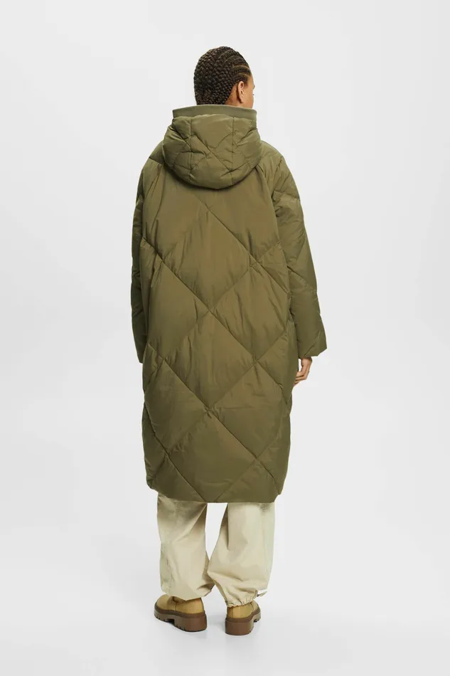 Jackets Coats Women Esprit Down Puffer Coat Khaki Green