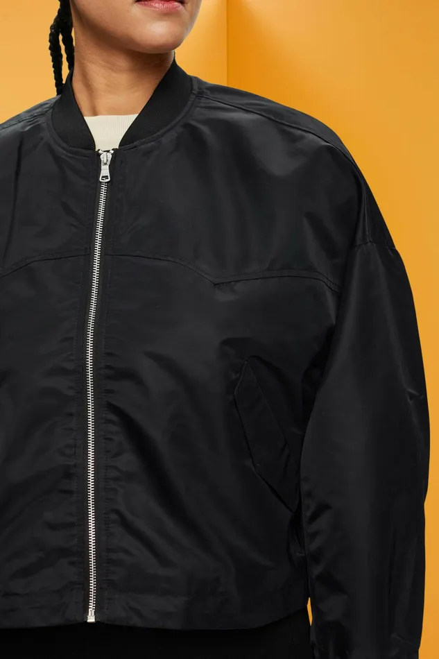 Jackets Coats Women Esprit Oversized Bomber Jacket Black