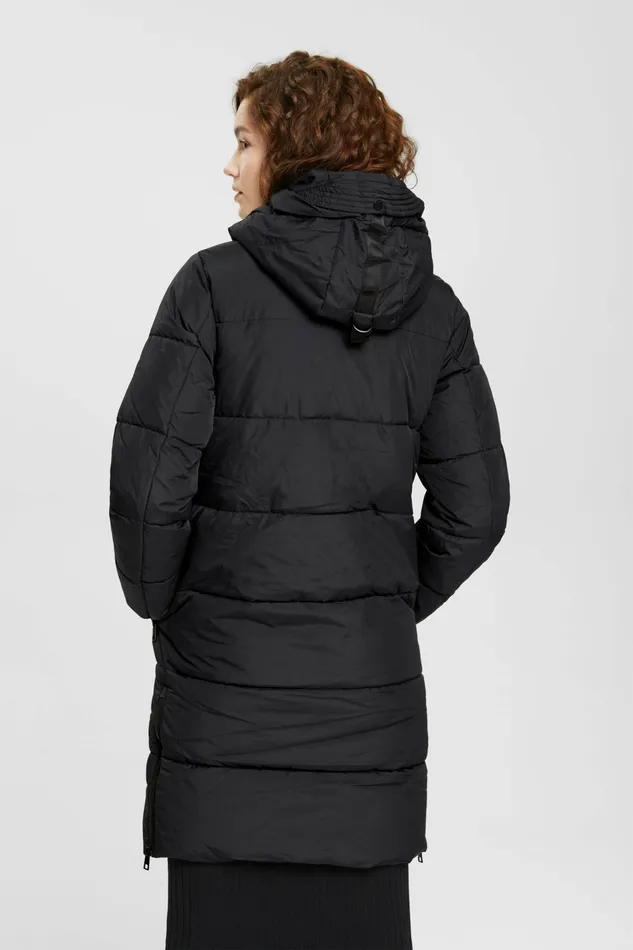 Jackets Coats Women Esprit Quilted Coat With Zip Pockets Black