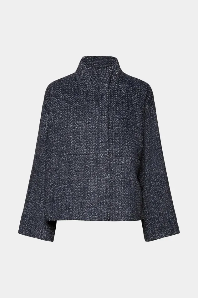 Jackets Coats Women Esprit Structured Woven Jacket Navy