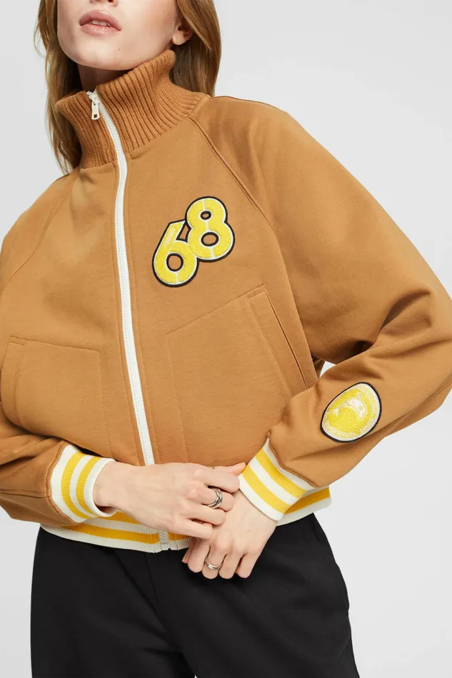 Jackets Coats Women Esprit Varsity Jacket Caramel