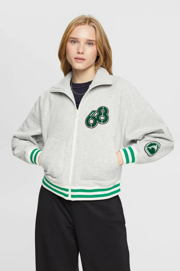 Jackets Coats Women Esprit Varsity Jacket Light Grey