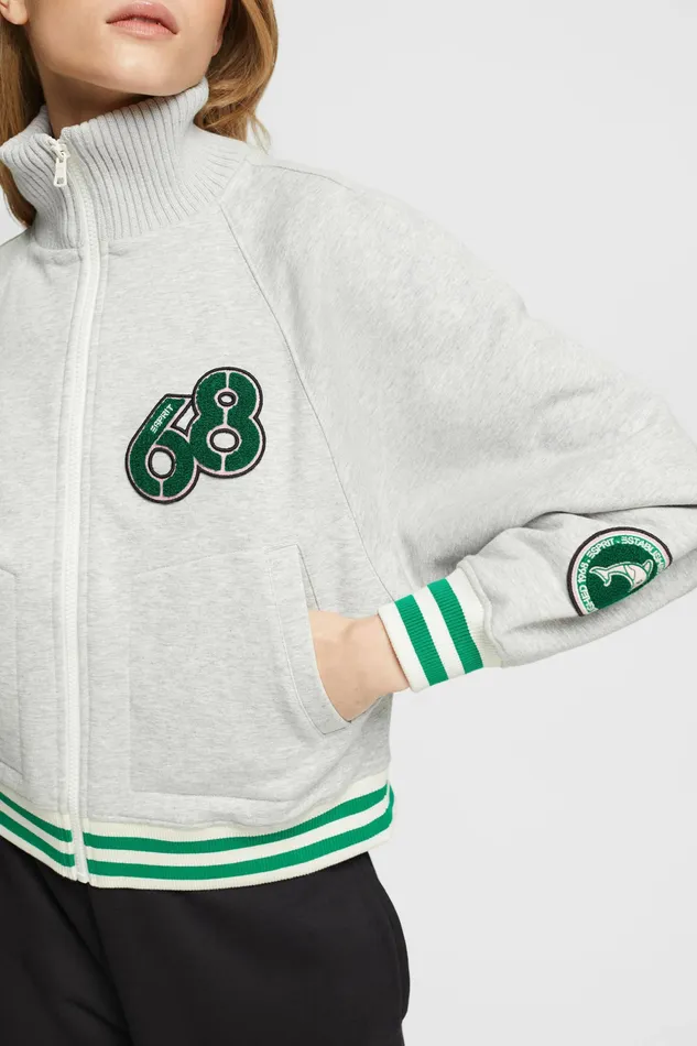 Jackets Coats Women Esprit Varsity Jacket Light Grey