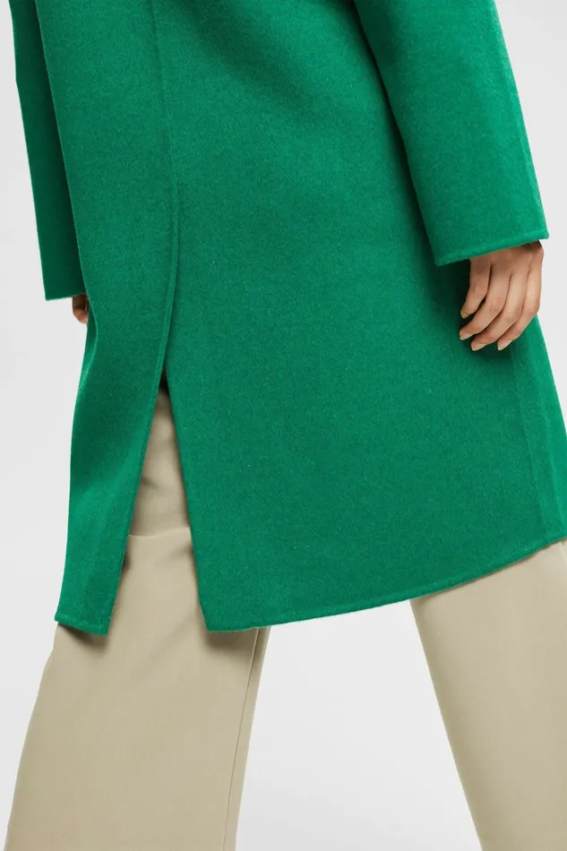 Jackets Coats Women Esprit Wool Blend Coat Emerald Green