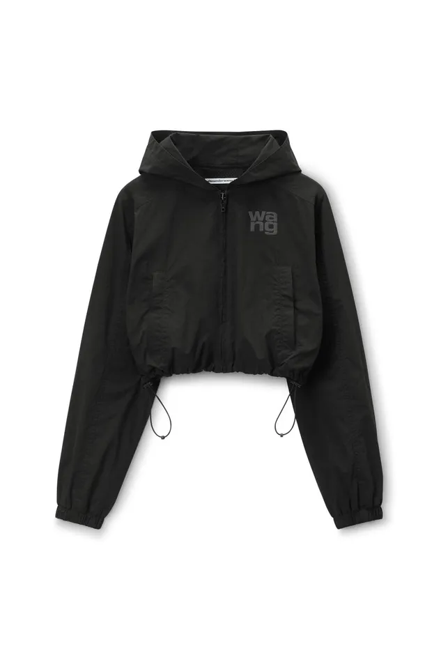 Jackets Women Alexander Wang Logo Cropped Bomber Jacket