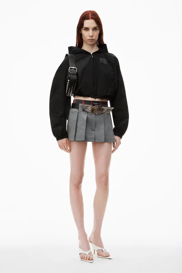 Jackets Women Alexander Wang Logo Cropped Bomber Jacket