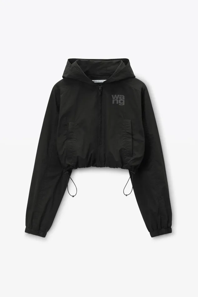 Jackets Women Alexander Wang Logo Cropped Bomber Jacket