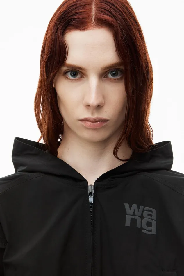 Jackets Women Alexander Wang Logo Cropped Bomber Jacket