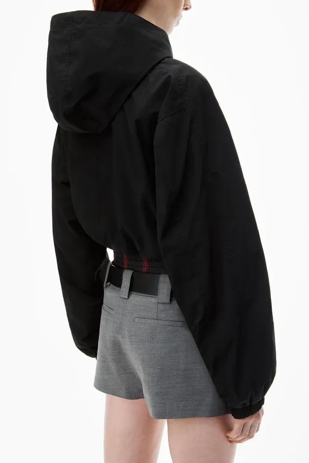 Jackets Women Alexander Wang Logo Cropped Bomber Jacket