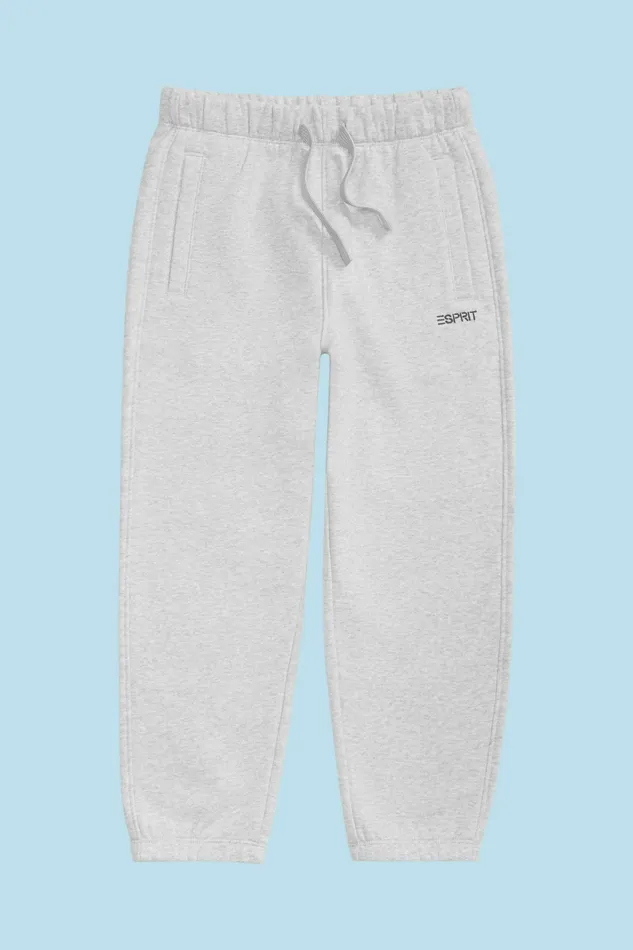 Joggers Kids Esprit CottonBlend Logo Sweatpants Light Grey