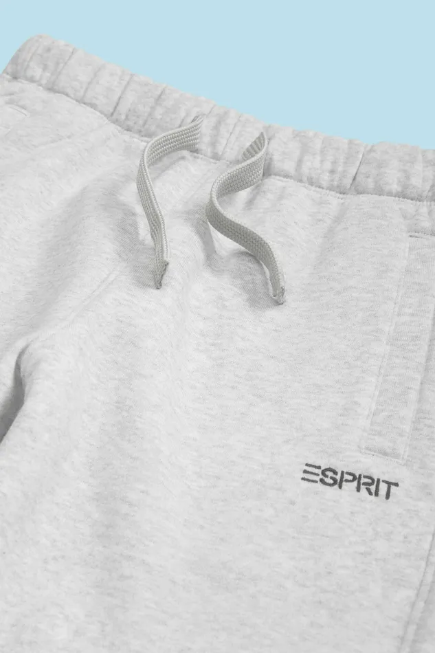 Joggers Kids Esprit CottonBlend Logo Sweatpants Light Grey