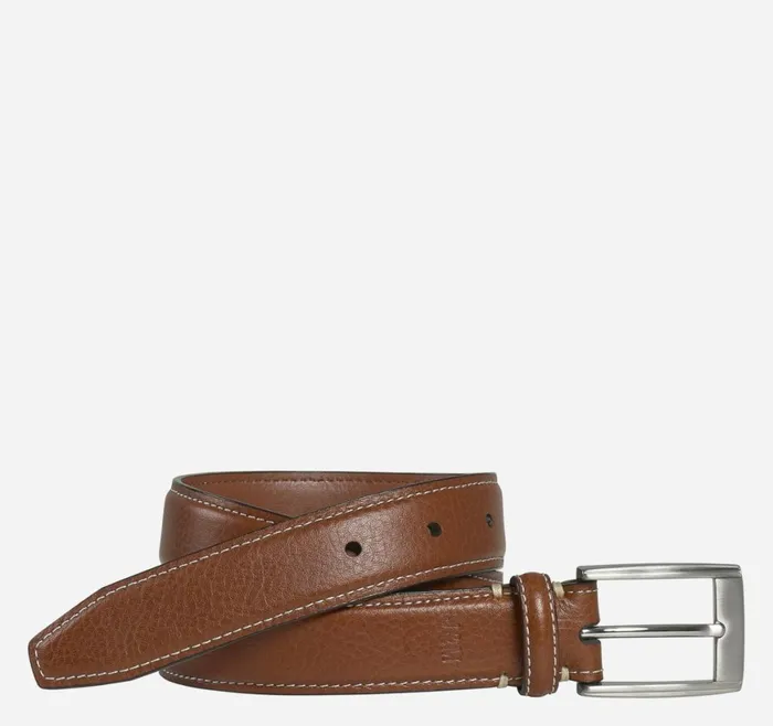 Johnston and Murphy Belts Boys Boys Top Stitch Belt Tan