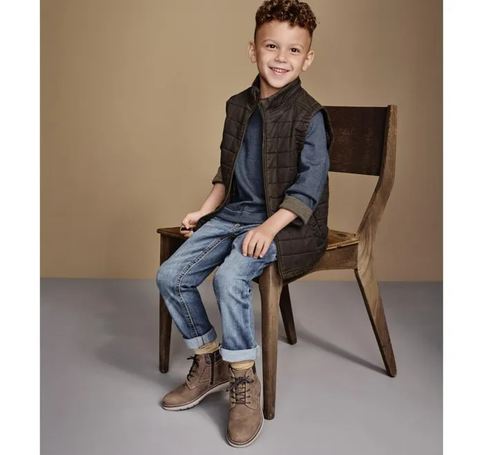 Johnston and Murphy Blazers and Vests Boys Boys Antiqued Cotton Vest Brown Johnston and Murphy Blazers and Vests Boys Boys Antiqued Cotton Vest Brown