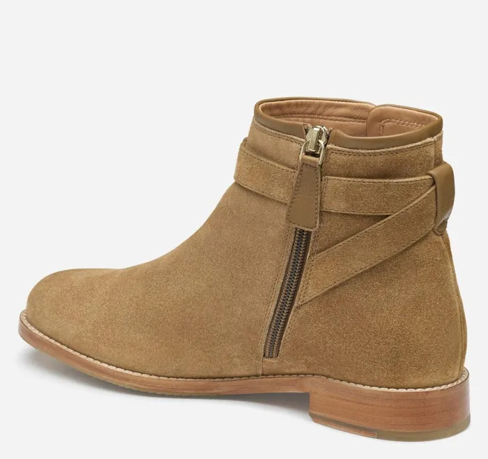 Johnston and Murphy Boots and Booties Women Darby Snap Bootie Chesnut Suede Johnston and Murphy Boots and Booties Women Darby Snap Bootie Chesnut Suede