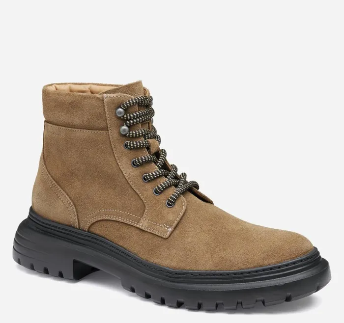 Johnston and Murphy Boots Men Kelton Plain Toe Boot Taupe Suede Johnston and Murphy Boots Men Kelton Plain Toe Boot Taupe Suede