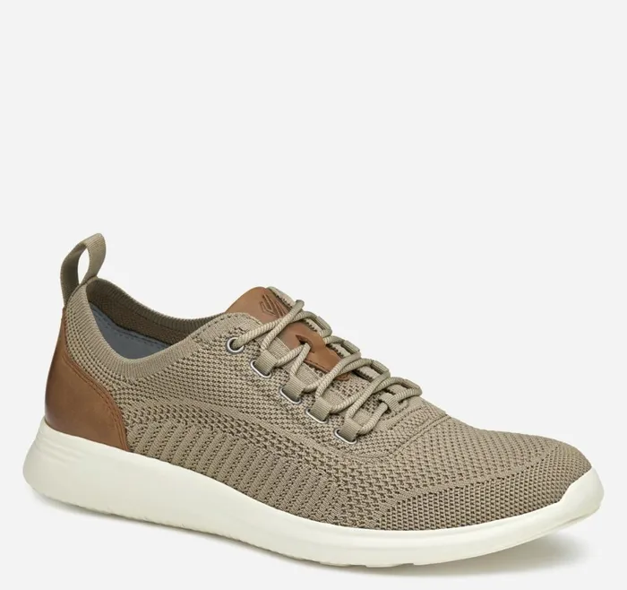 Johnston and Murphy LaceUps Men Amherst Knit UThroat Dark Taupe Knit