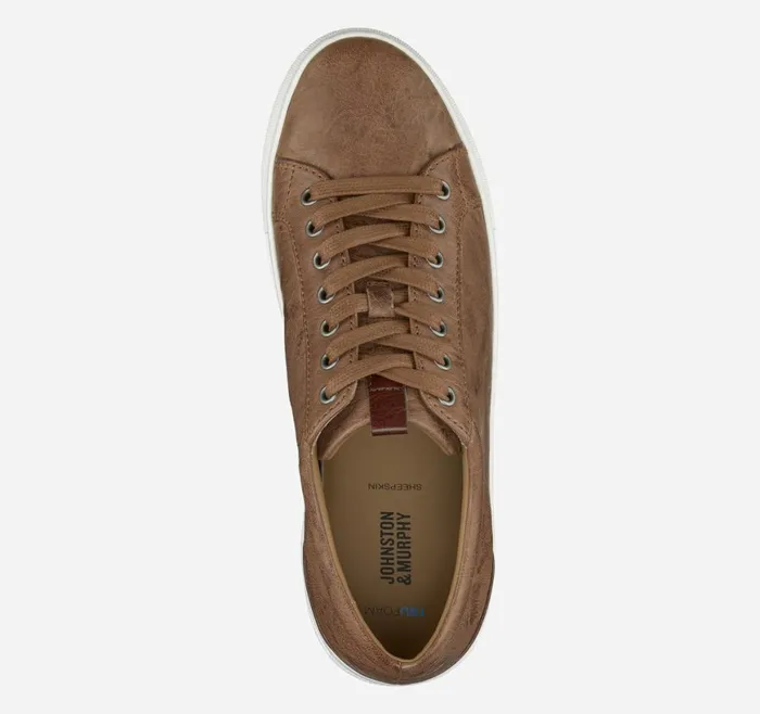Johnston and Murphy LaceUps Men Banks LacetoToe Tan Italian Washed Sheepskin Johnston and Murphy LaceUps Men Banks LacetoToe Tan Italian Washed Sheepskin