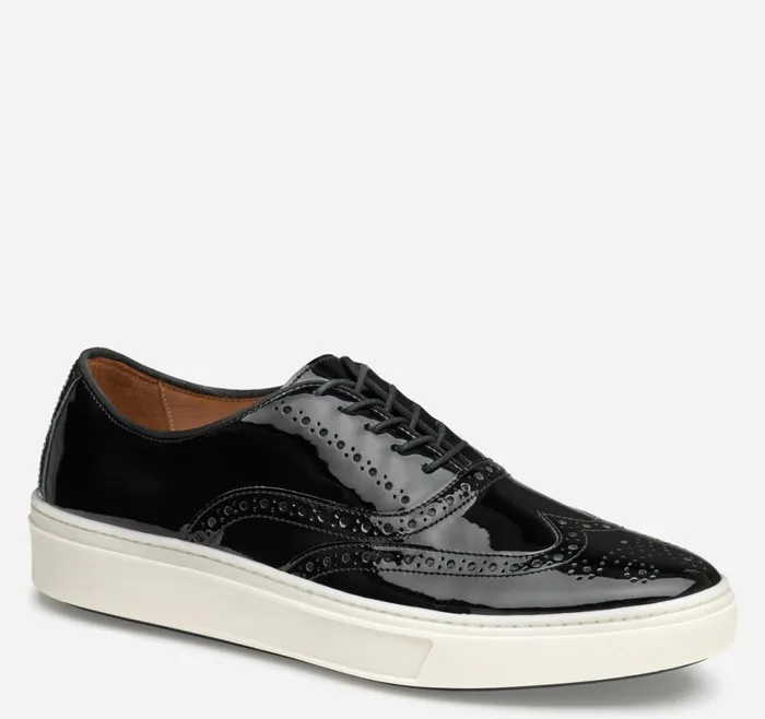 Johnston and Murphy LaceUps Men Hollins Wingtip Black Patent Leather