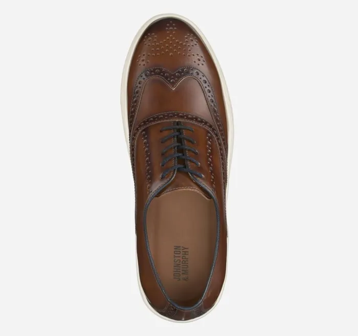Johnston and Murphy LaceUps Men Hollins Wingtip Tan Brushoff Leather Johnston and Murphy LaceUps Men Hollins Wingtip Tan Brushoff Leather