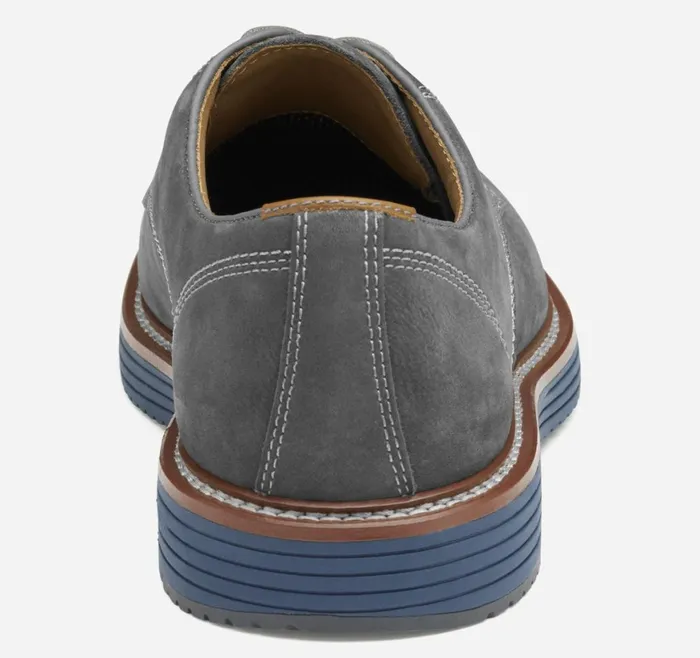 Johnston and Murphy LaceUps Men Upton Plain Toe Gray Nubuck Johnston and Murphy LaceUps Men Upton Plain Toe Gray Nubuck