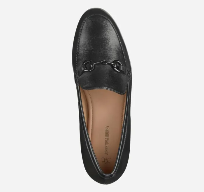 Johnston and Murphy Mules and Loafers Women Ali Bit Loafer Black Glove Leather Johnston and Murphy Mules and Loafers Women Ali Bit Loafer Black Glove Leather
