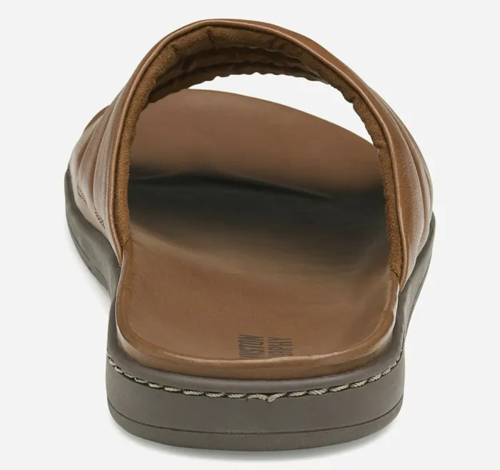 Johnston and Murphy Sandals Men Branson Slide Tan Full Grain Johnston and Murphy Sandals Men Branson Slide Tan Full Grain