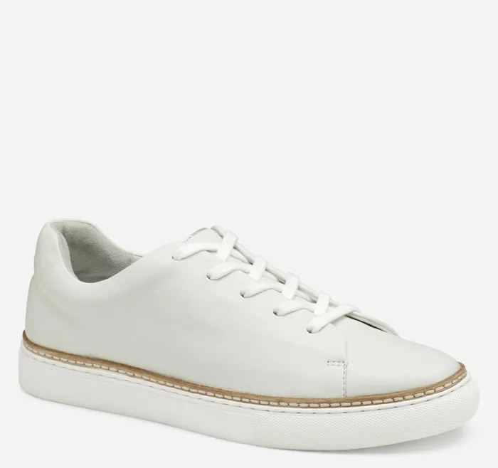 Johnston and Murphy Sneakers Women Callie LacetoToe White Glove Leather
