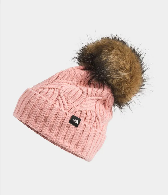 Kids Beanie The North Face OhMega Fur Pom Beanie Pink Clay