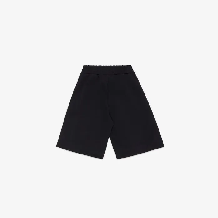 Kids Black Tech Fabric Junior Bermuda Shorts Black Fendi Ready To Wear