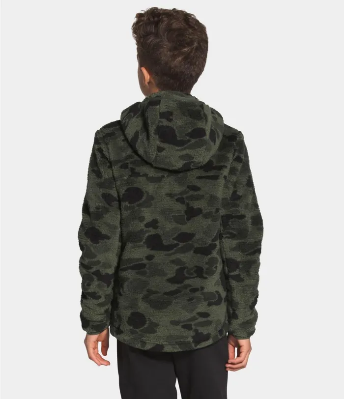 Kids Fleece The North Face Campshire Hoodie New Taupe Green Duck Camo Print