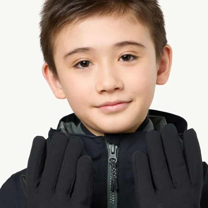 Kids Jack Wolfskin Gloves HIGHLOFT GLOVE K 8211 Black 152 8211 Kids Softshell Gloves