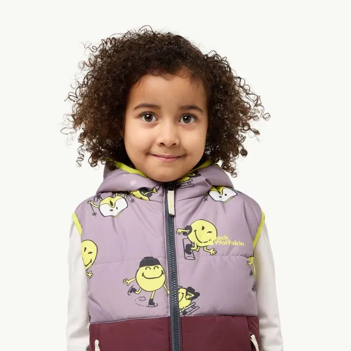 Kids Jack Wolfskin Insulated Jackets SMILEYWORLD INS VEST K 8211 Boysenberry 92 8211 Kids Outdoor Gilet Kids Jack Wolfskin Insulated Jackets SMILEYWORLD INS VEST K 8211 Boysenberry 92 8211 Kids Outdoor Gilet