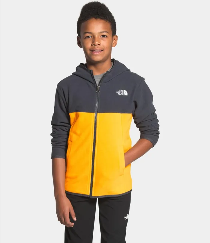Kids Jackets and Vests The North Face Glacier Full Zip Hoodie Summit Gold