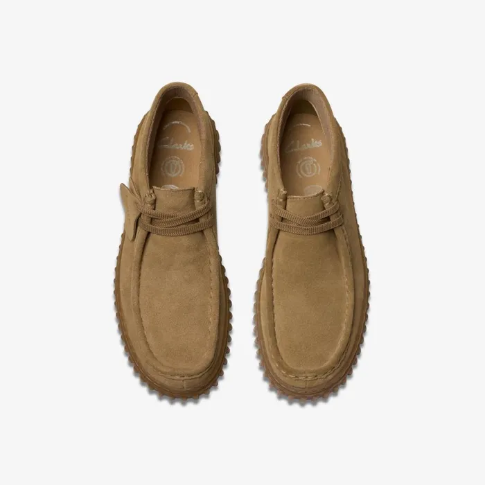 Kids Torhill Older Dark Sand Suede Clarks Boots