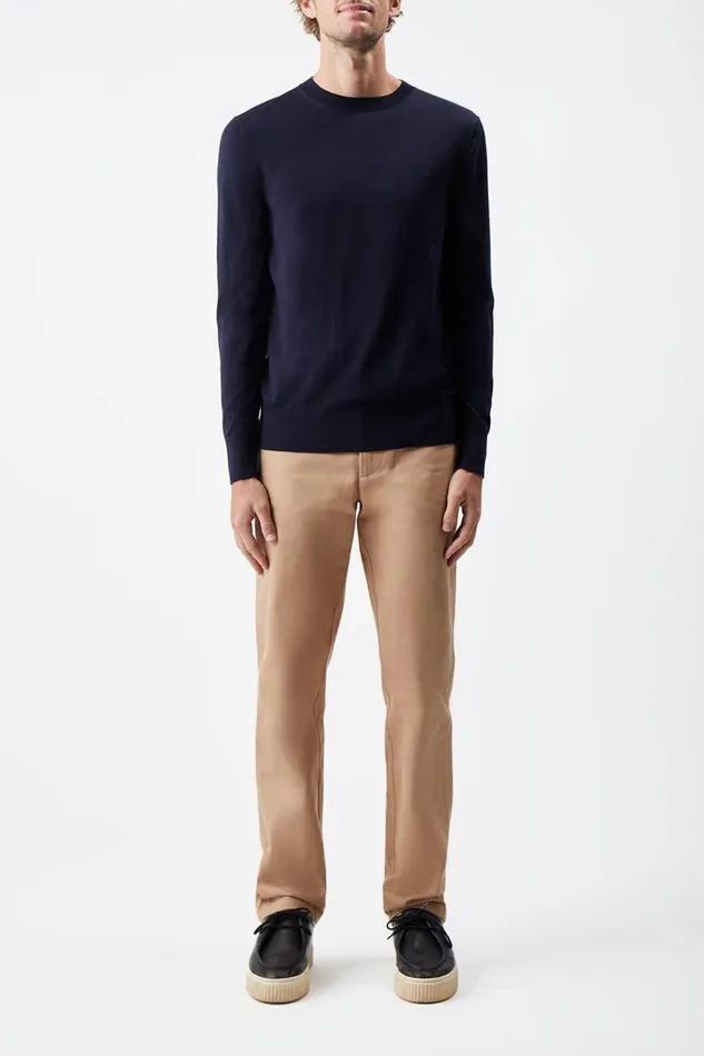 Knitwear Men Gabriela Hearst Palco Knit Crewneck In Navy Merino Wool