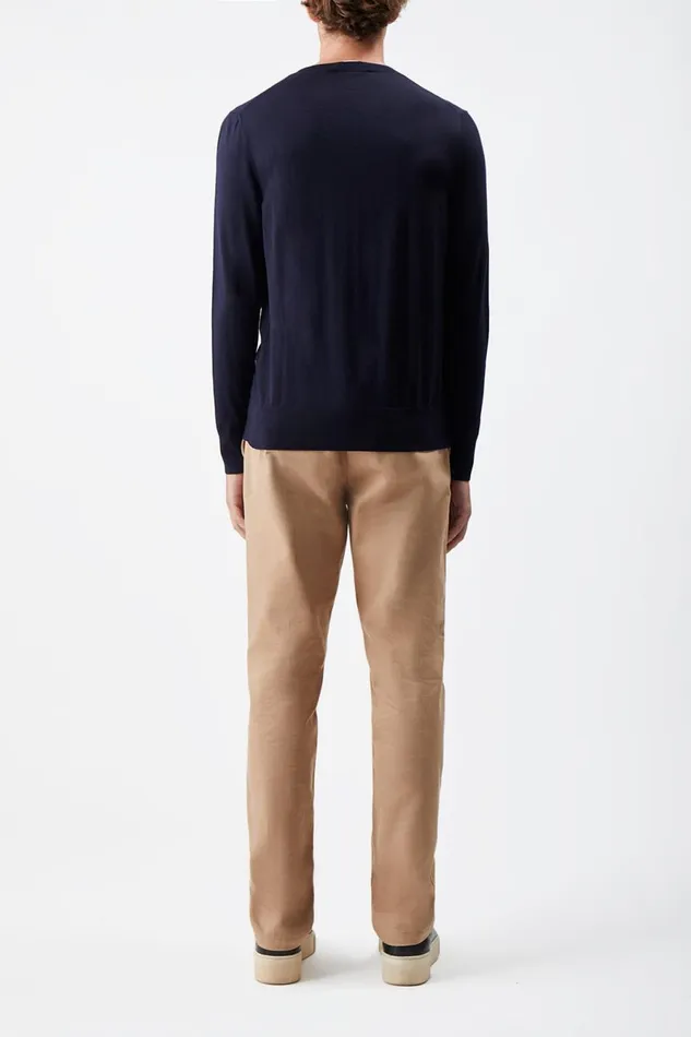 Knitwear Men Gabriela Hearst Palco Knit Crewneck In Navy Merino Wool