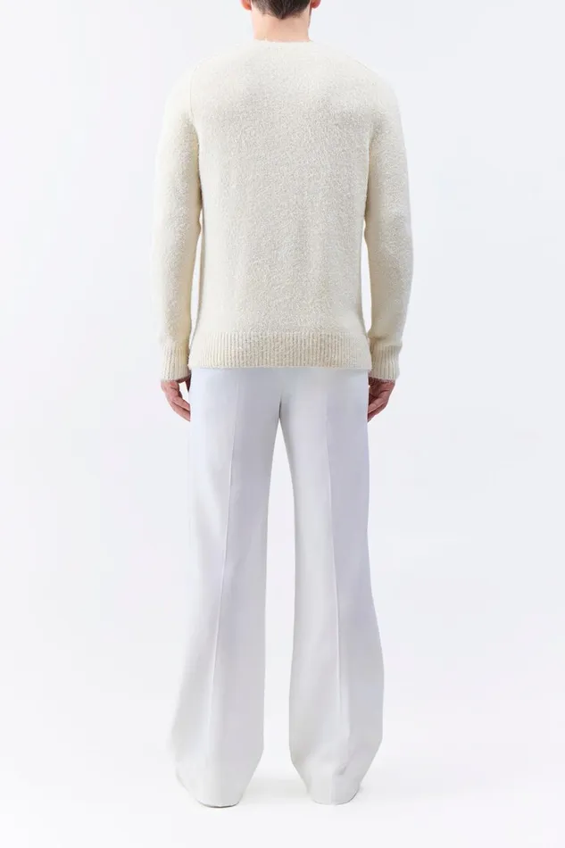 Knitwear Men Gabriela Hearst Shorehan Knit Sweater In Ivory Silk Cashmere