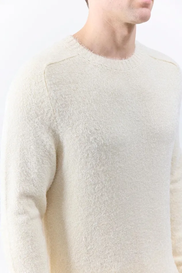 Knitwear Men Gabriela Hearst Shorehan Knit Sweater In Ivory Silk Cashmere